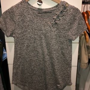 Woven Grey Top